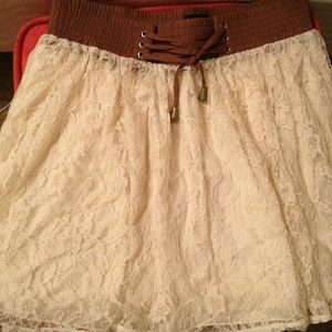 Cream lace skirt